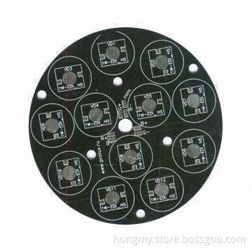 Single-layered Aluminum Base PCB with Black Solder Mask and HASL Finished